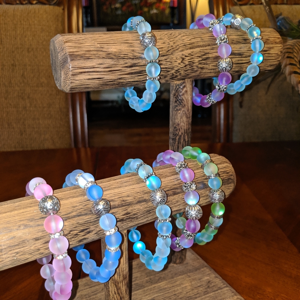 $4 Mermaid glass bracelets